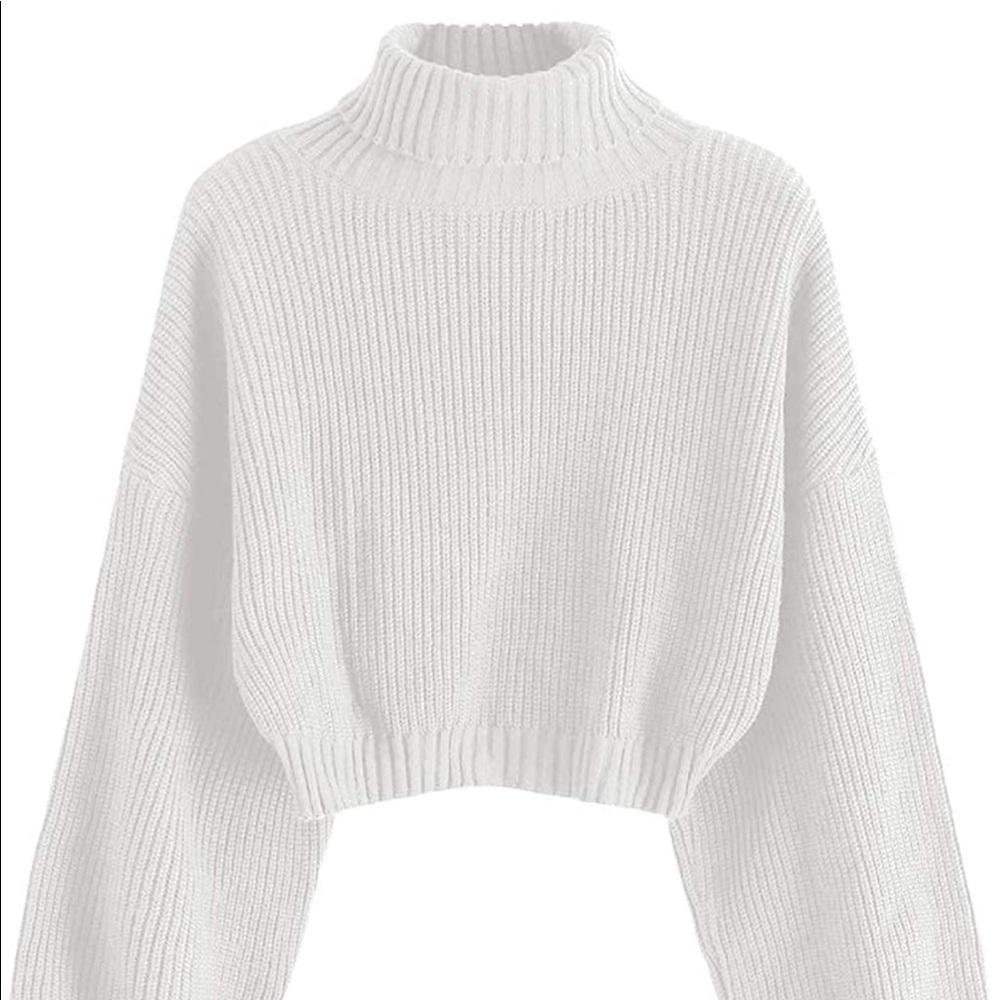 Cropped turtleneck sweater - Picture 1 of 4